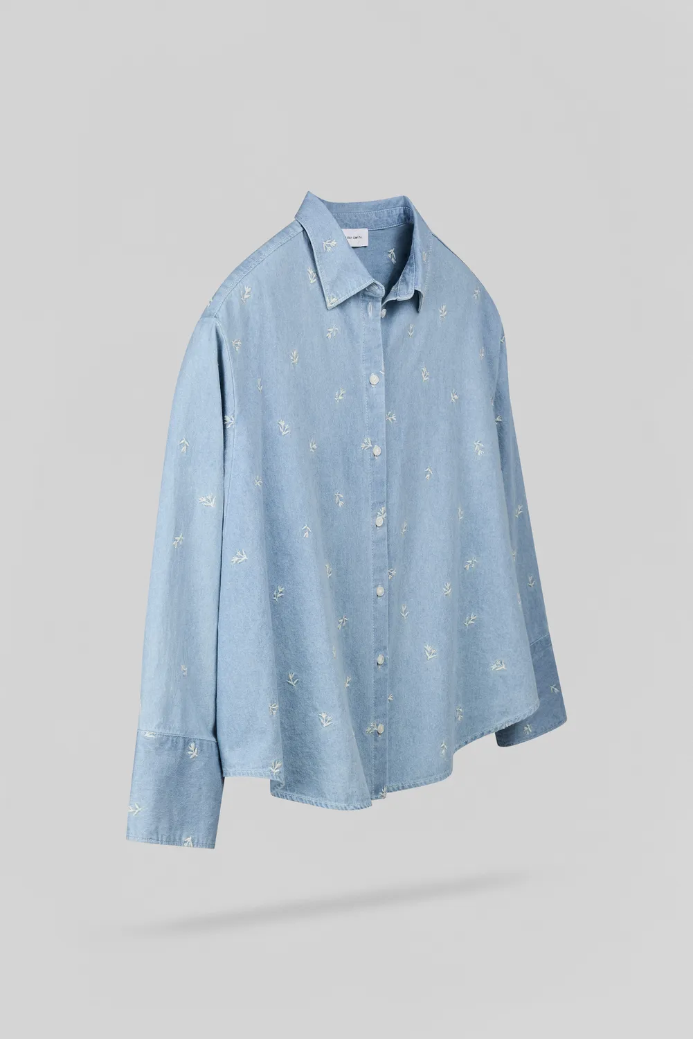 Teddy Smith C-Eliane ML Camicia Denim Donna ricamata