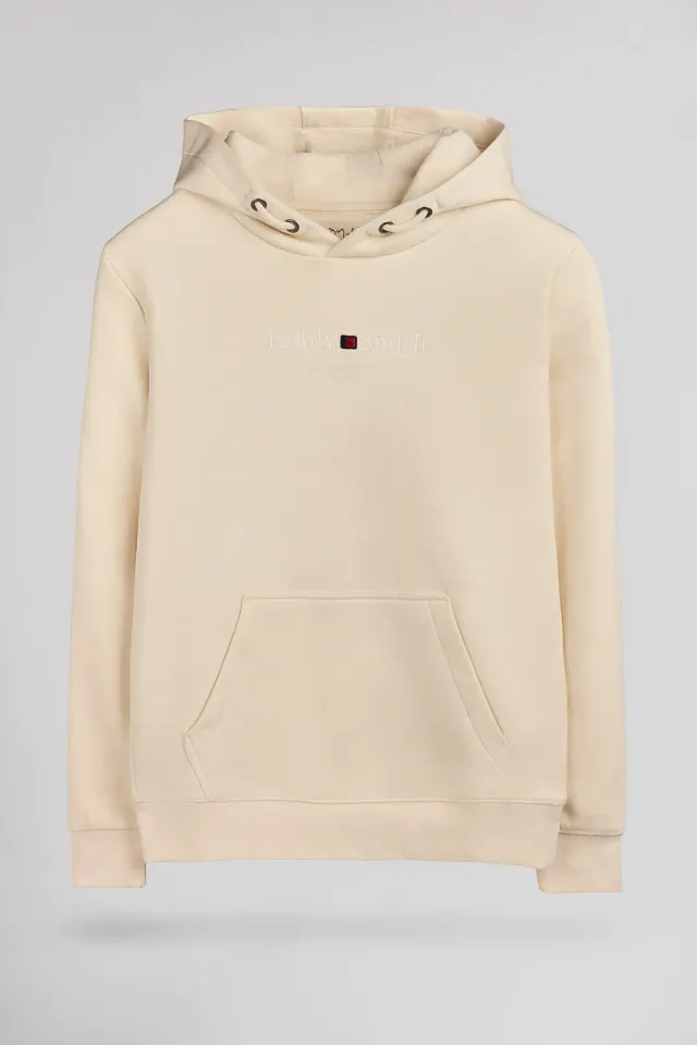 Teddy Smith S-Jim Hoody felpa ragazzo naturel cappuccio