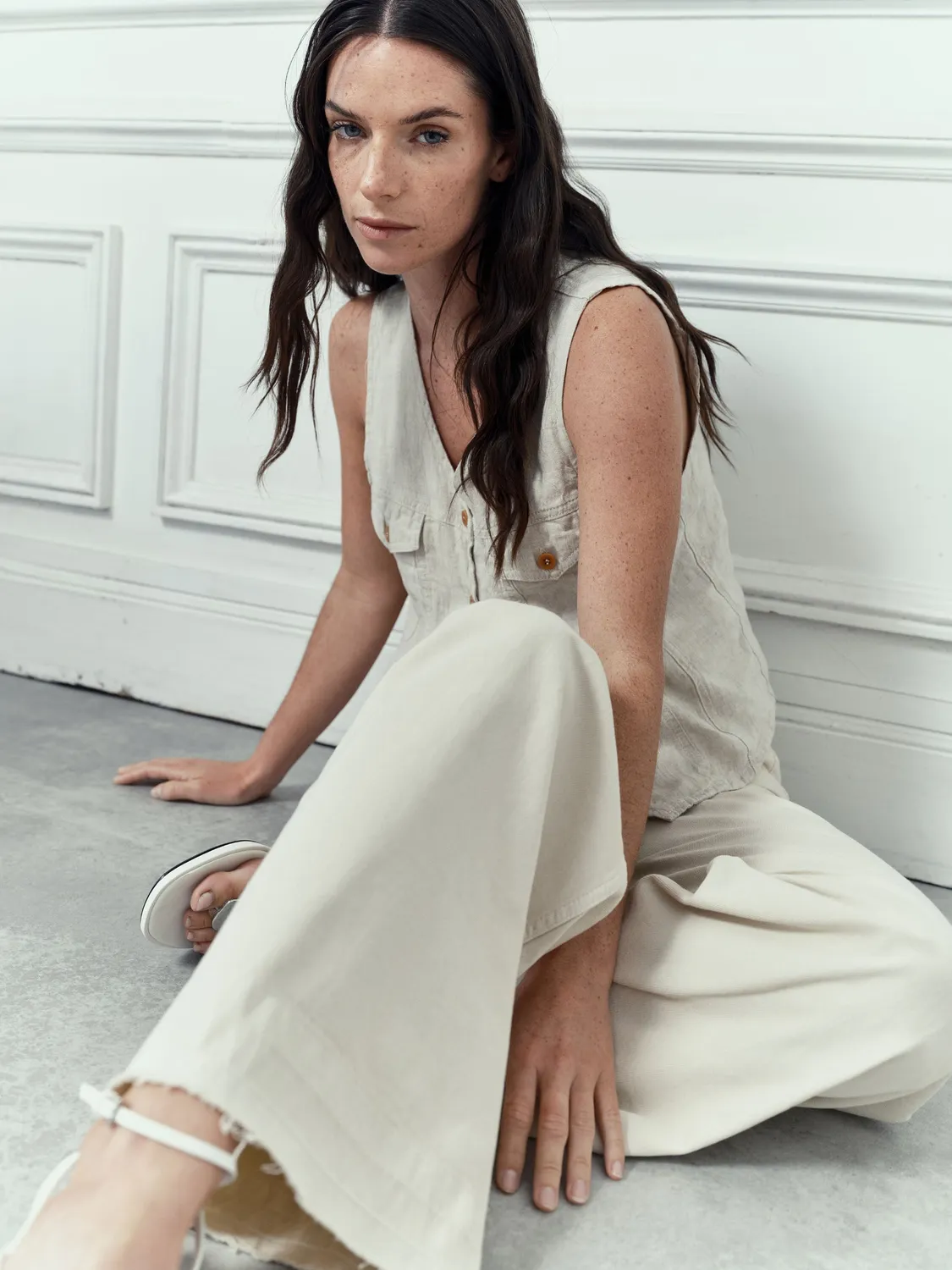 Acquaverde Soul pantalone flare natural vita alta
