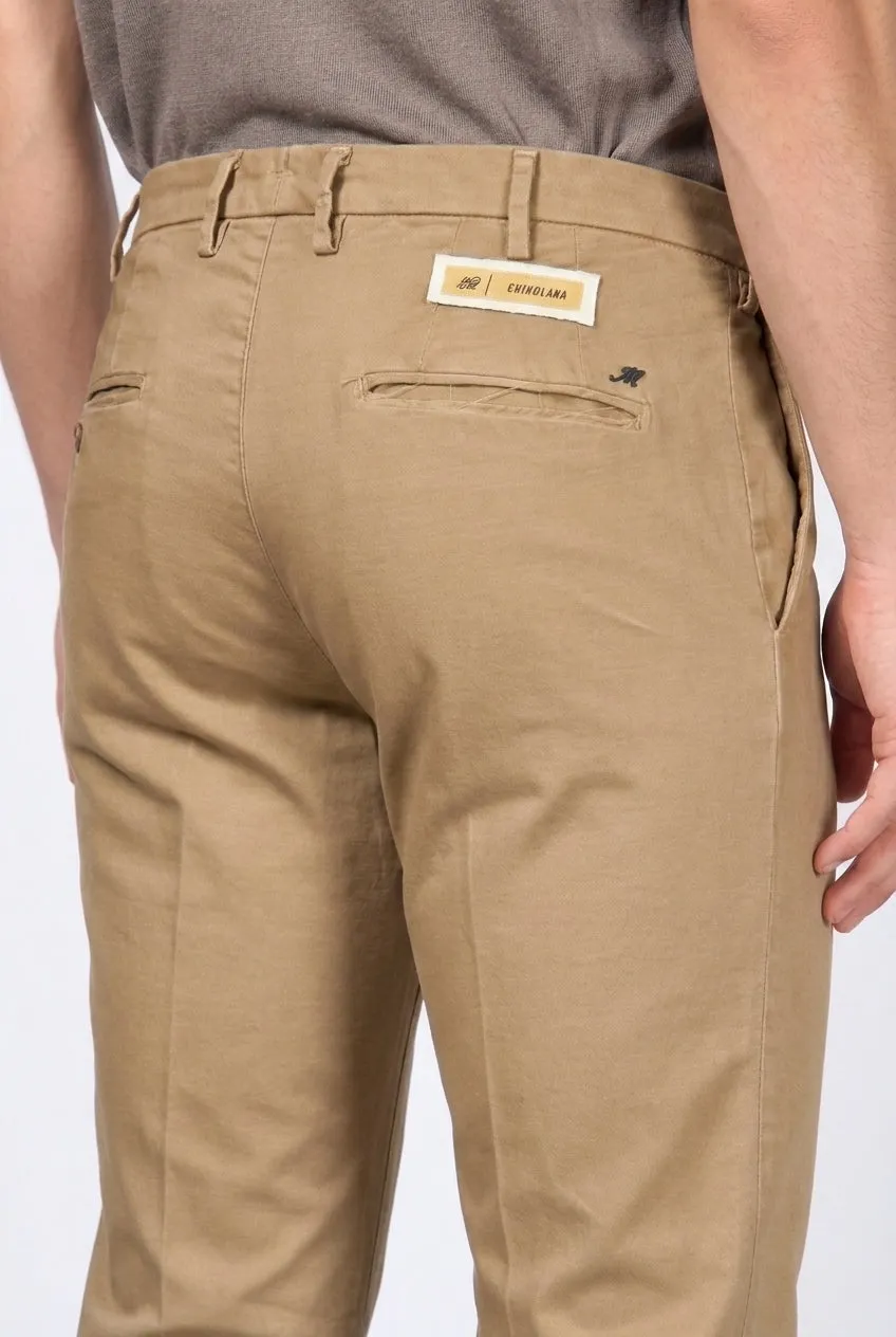 Mason's New York chino uomo beige scuro regular lana