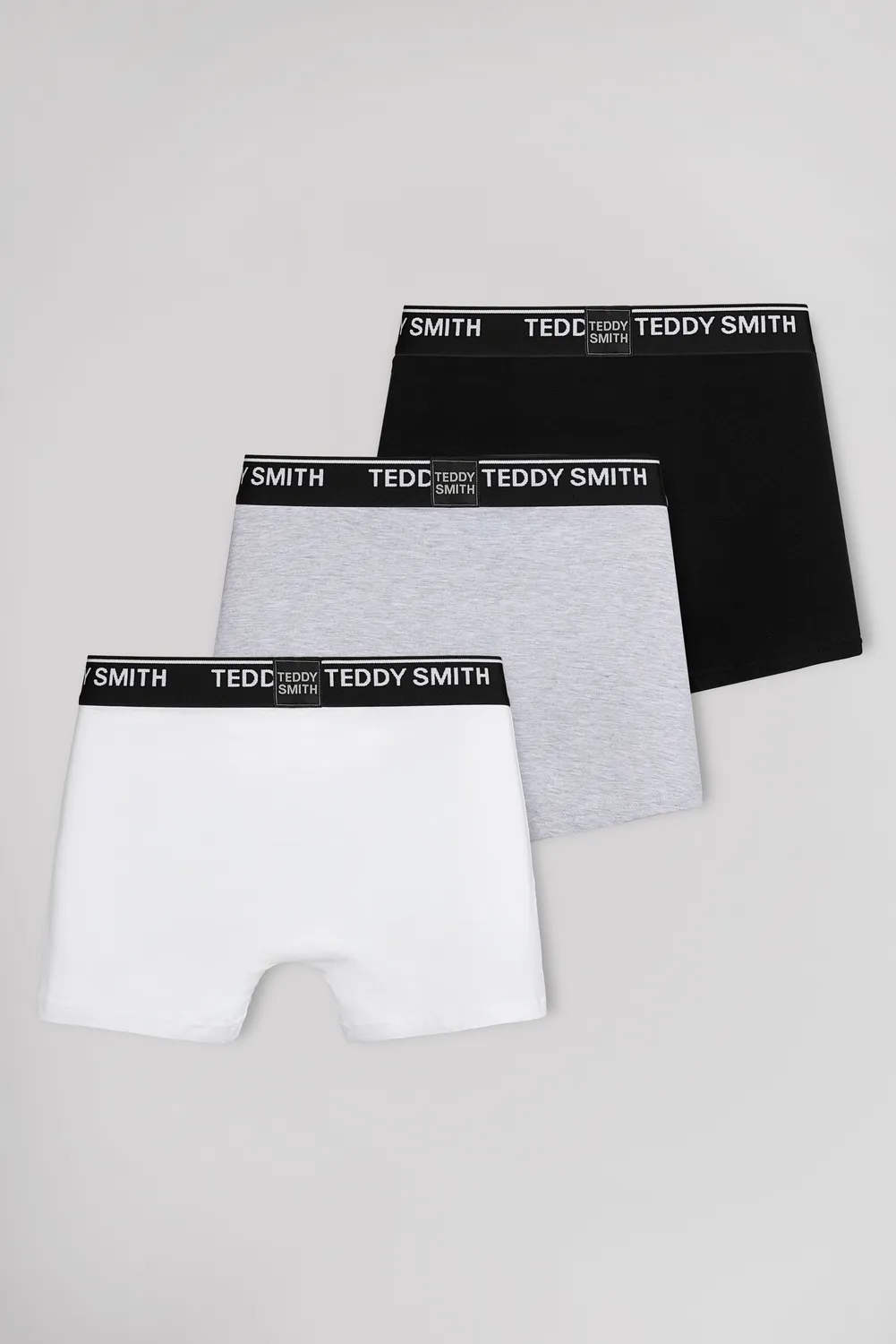 Teddy Smith boxer uomo grigi cotone 3 pezzi