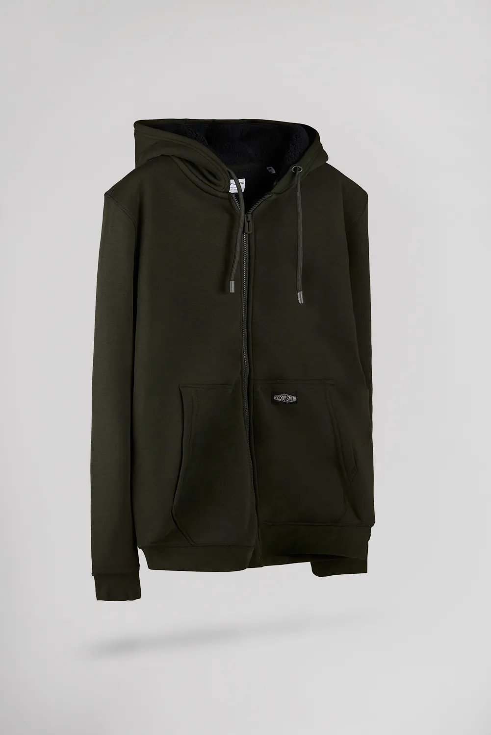 Teddy Smith G-Ony Hoody Zip Gilet Smanicato Deep Kaki Sherpa