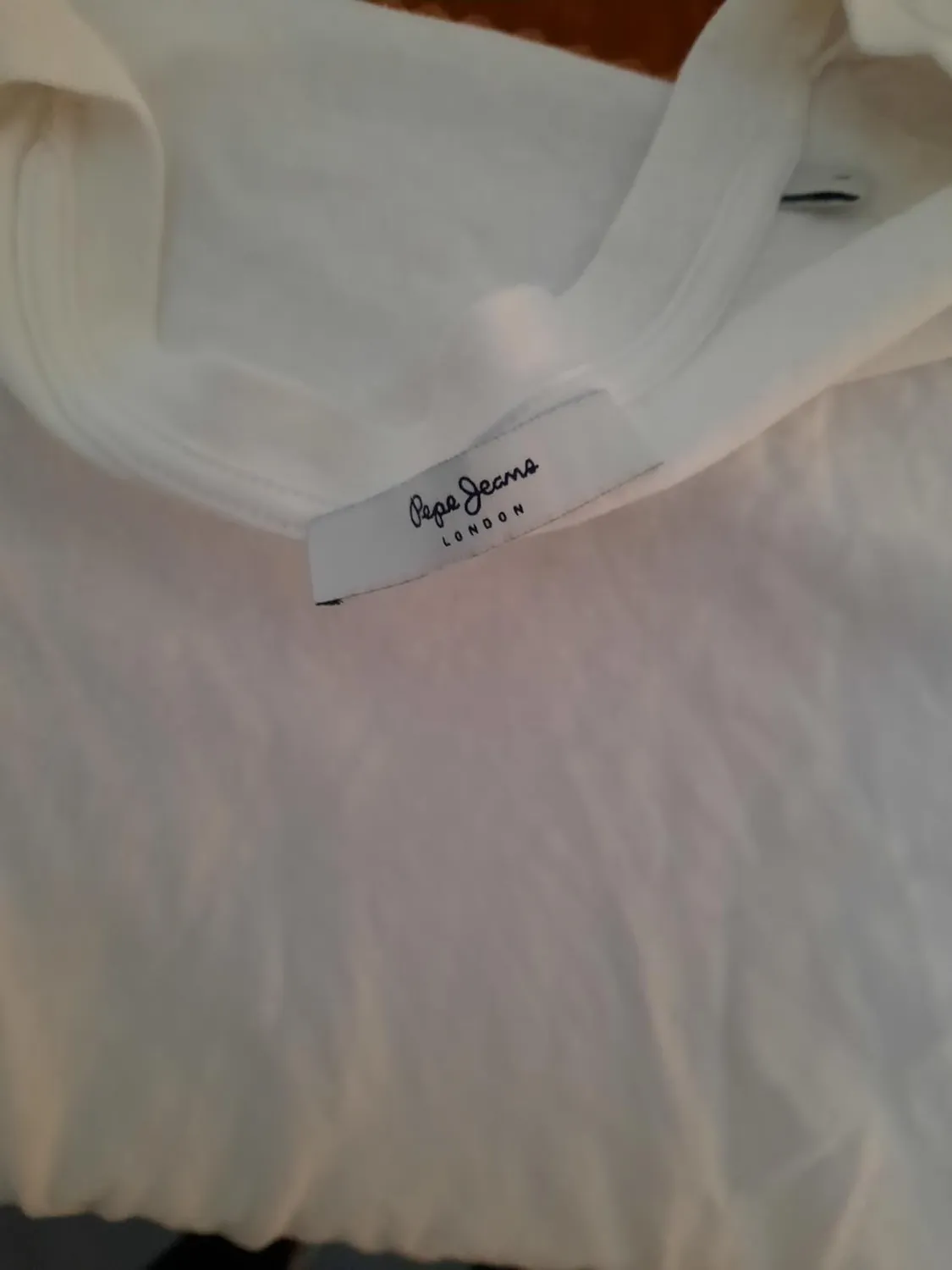 Pepe Jeans Megan V-Neck T-Shirt Donna L Bianco Lino