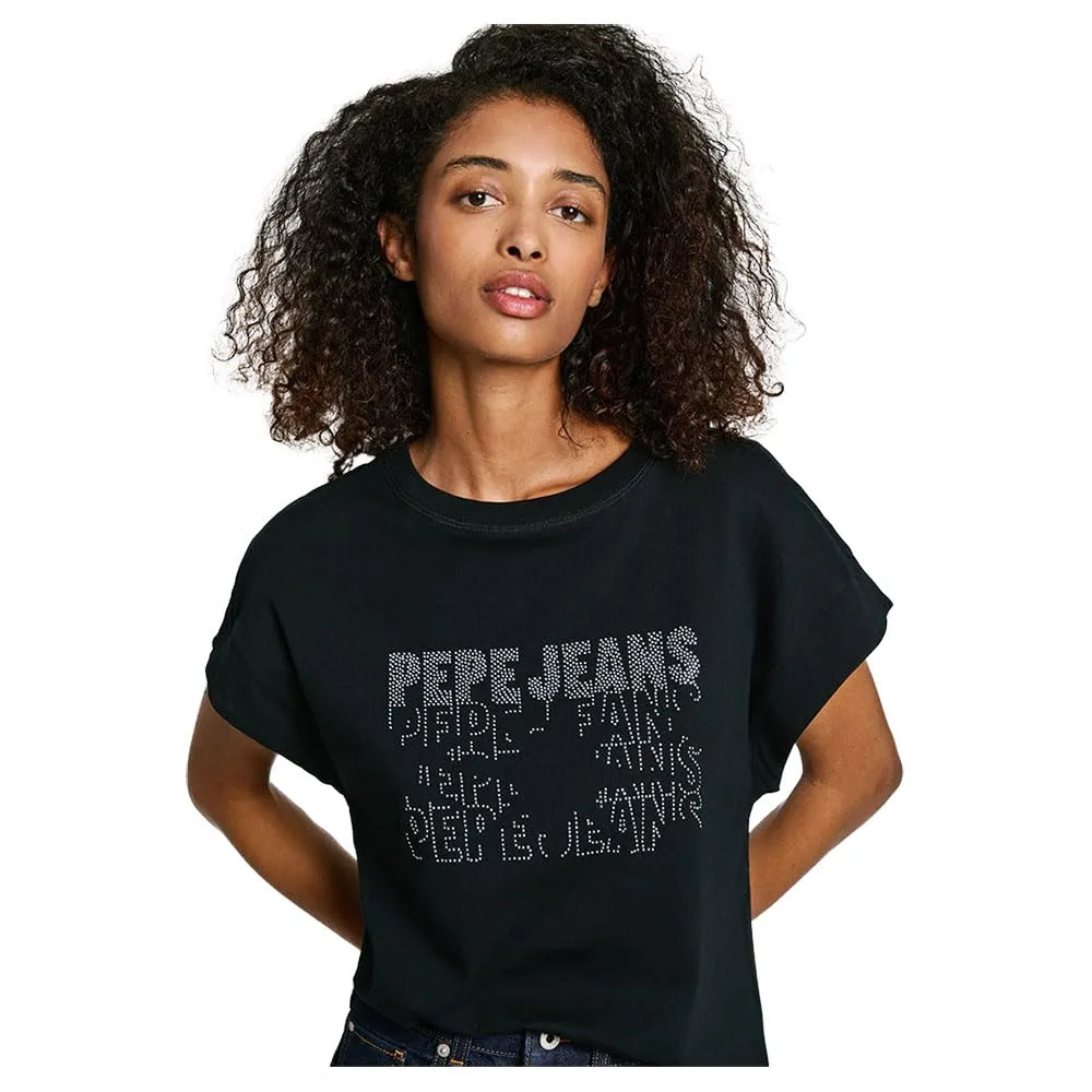 Pepe Jeans Lira Top Donna Senza Maniche Strass