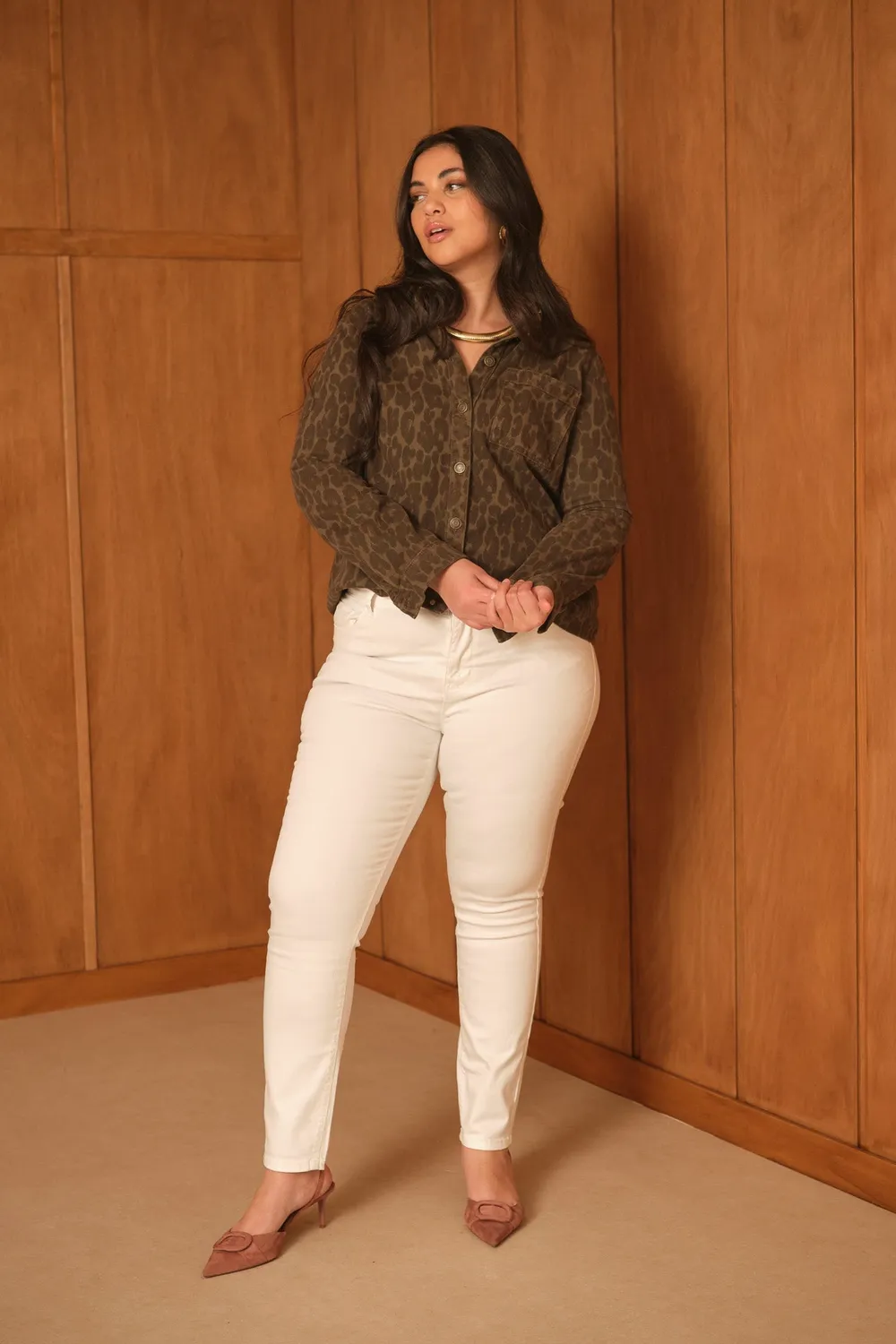 Oraije Chloé Curvy jeans skinny bianco