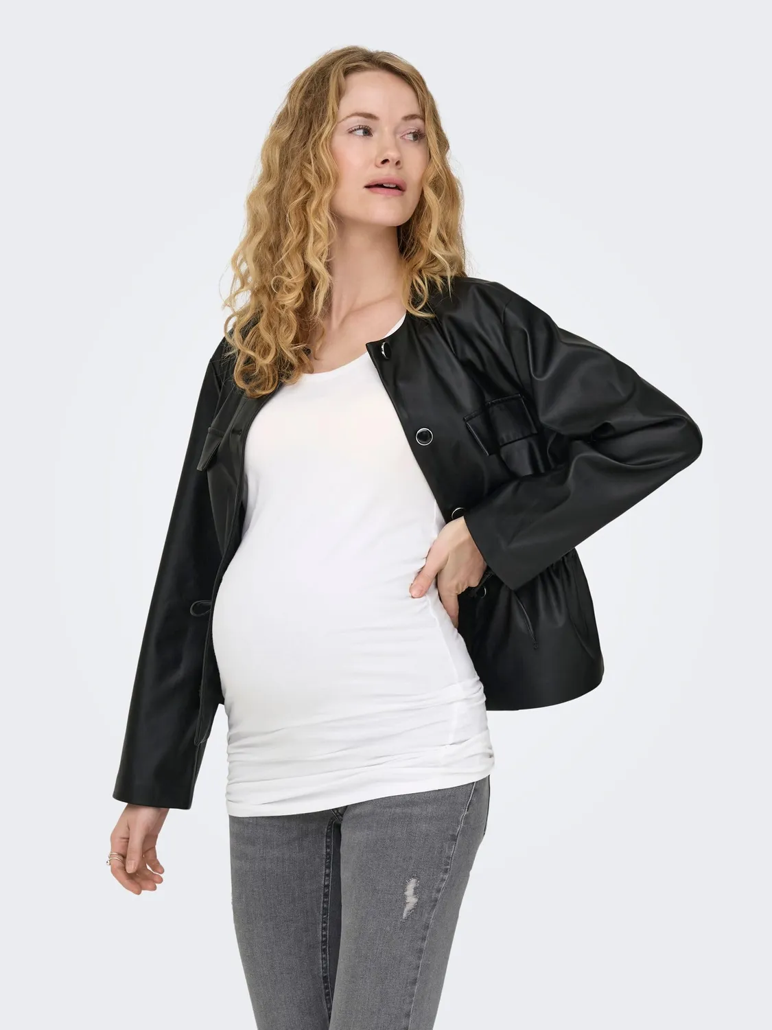 ONLY Maternity Olmlovely Top Premaman Confezione 2 Pezzi Elastico