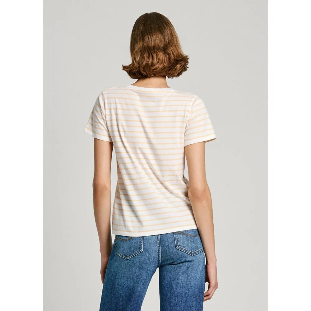 Pepe Jeans Elba t-shirt donna S righe logo davanti
