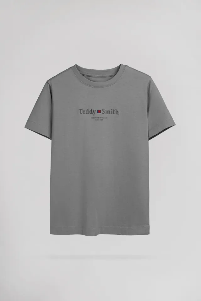 Teddy Smith T-Jim MC JR T-Shirt Bimbo Grigio