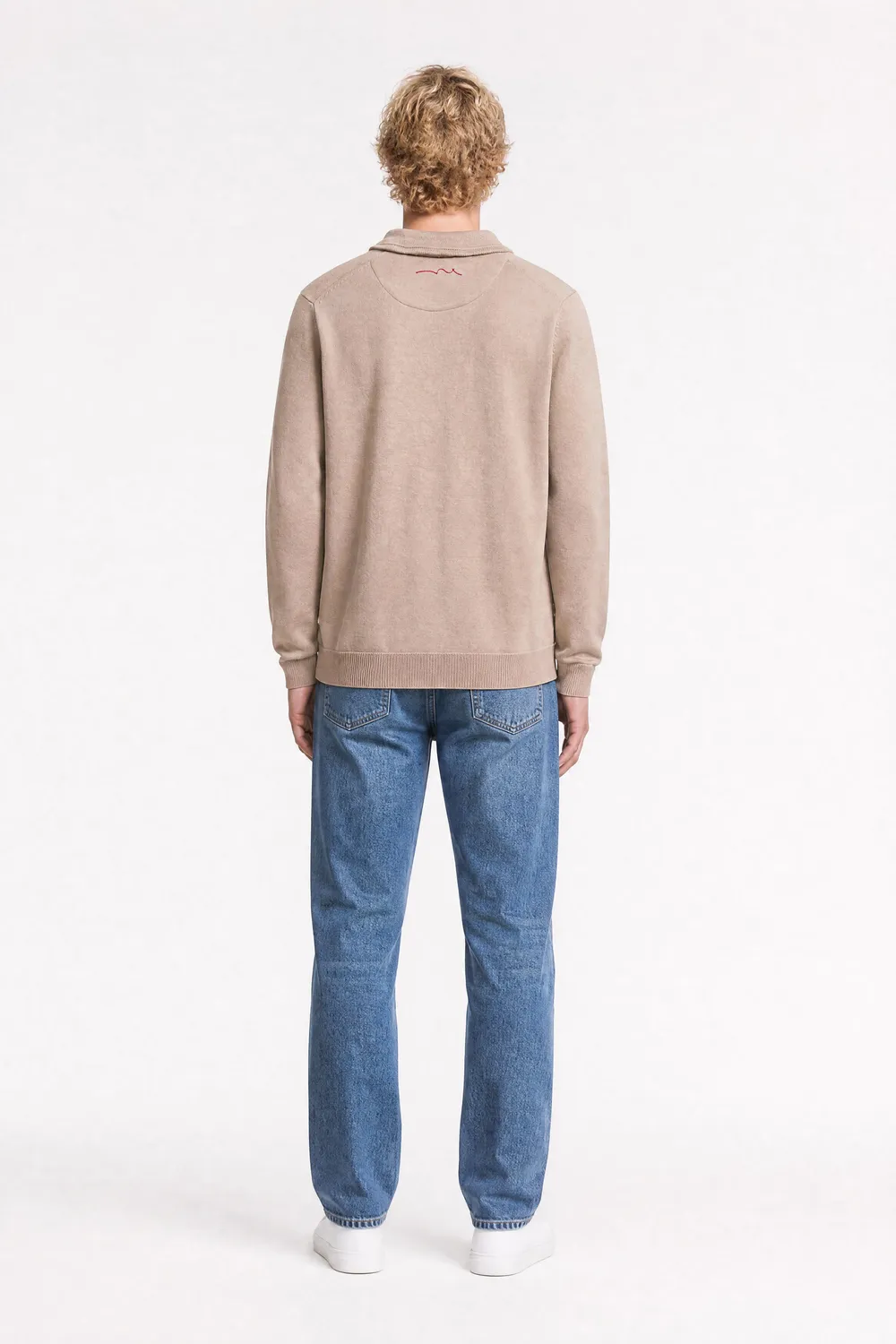 Teddy Smith P-Marty 2 Maglia mezza zip beige uomo