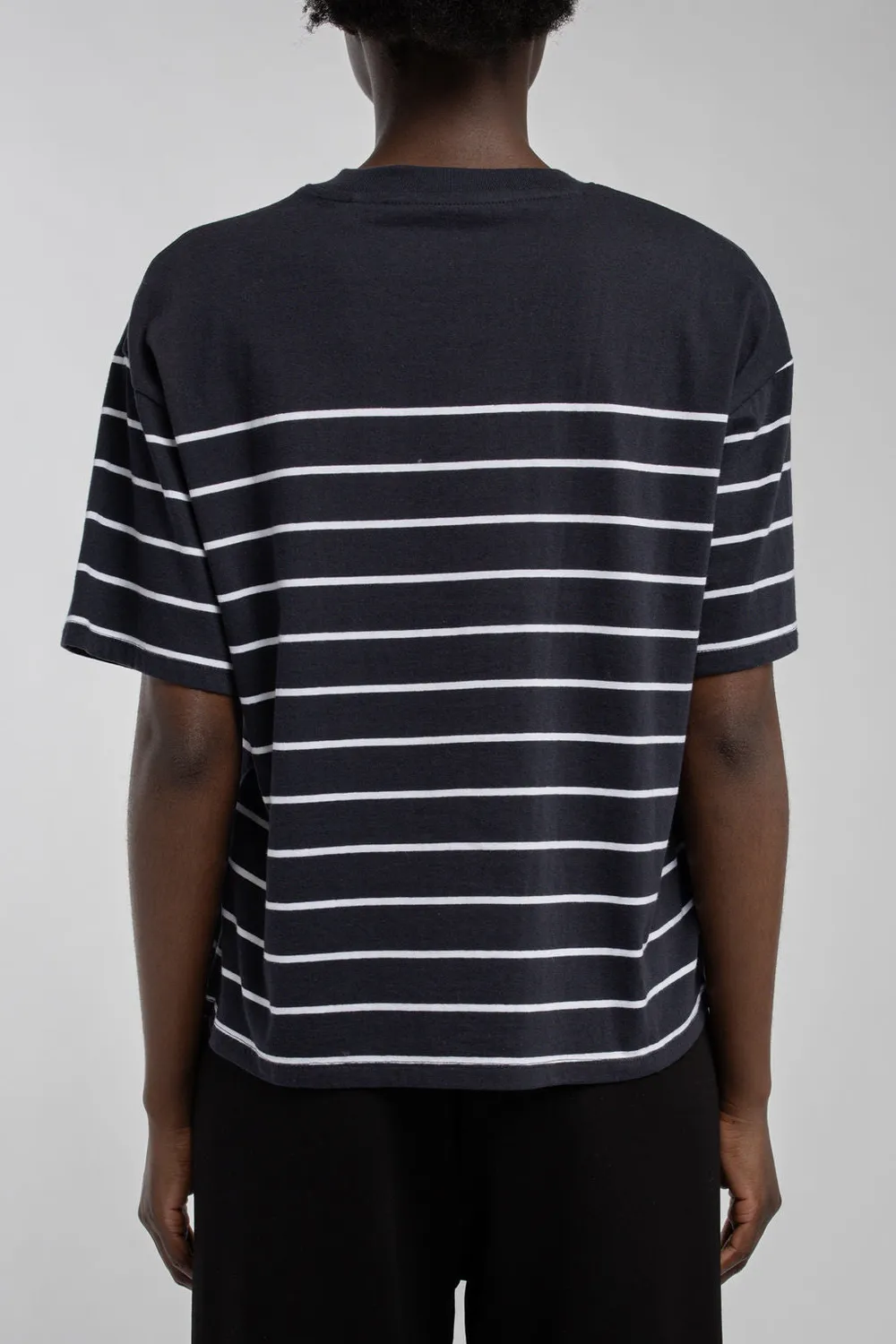 Teddy Smith Carla Stripes t-shirt righe blu navy ampia