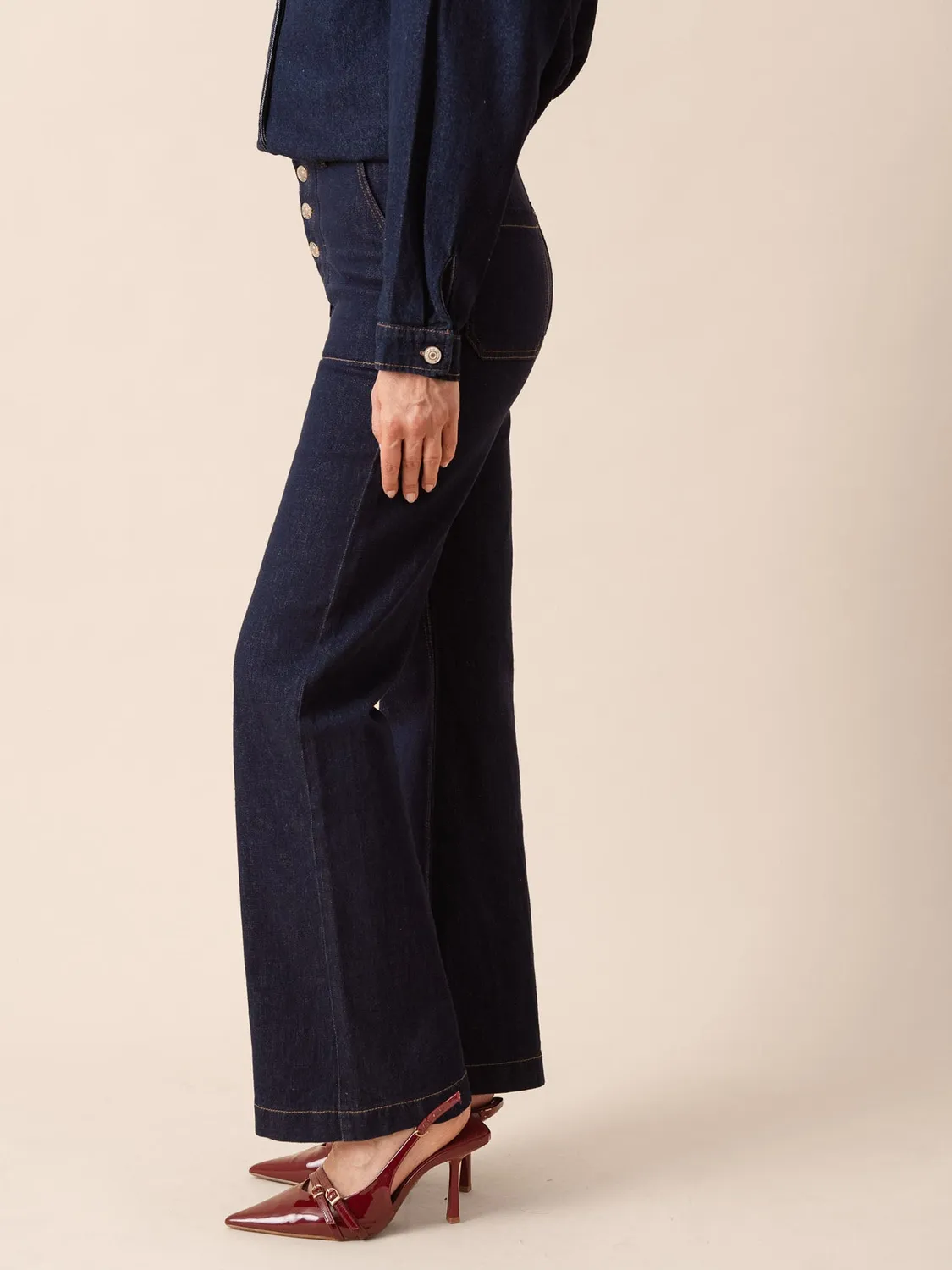 Oraije Pauline jeans bootcut brut anni 70
