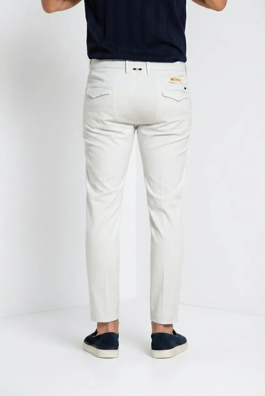 Mason's Torino City pantalone chino grigio chiaro raso seta