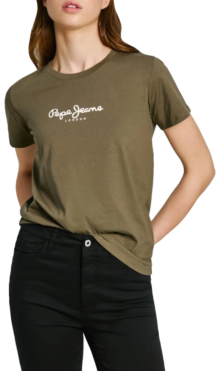 Pepe Jeans Fiore T-Shirt Donna Bianca Girocollo