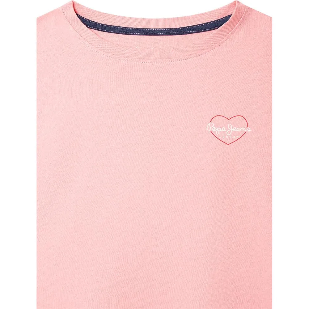 Pepe Jeans Giana t-shirt bambina rosa in cotone