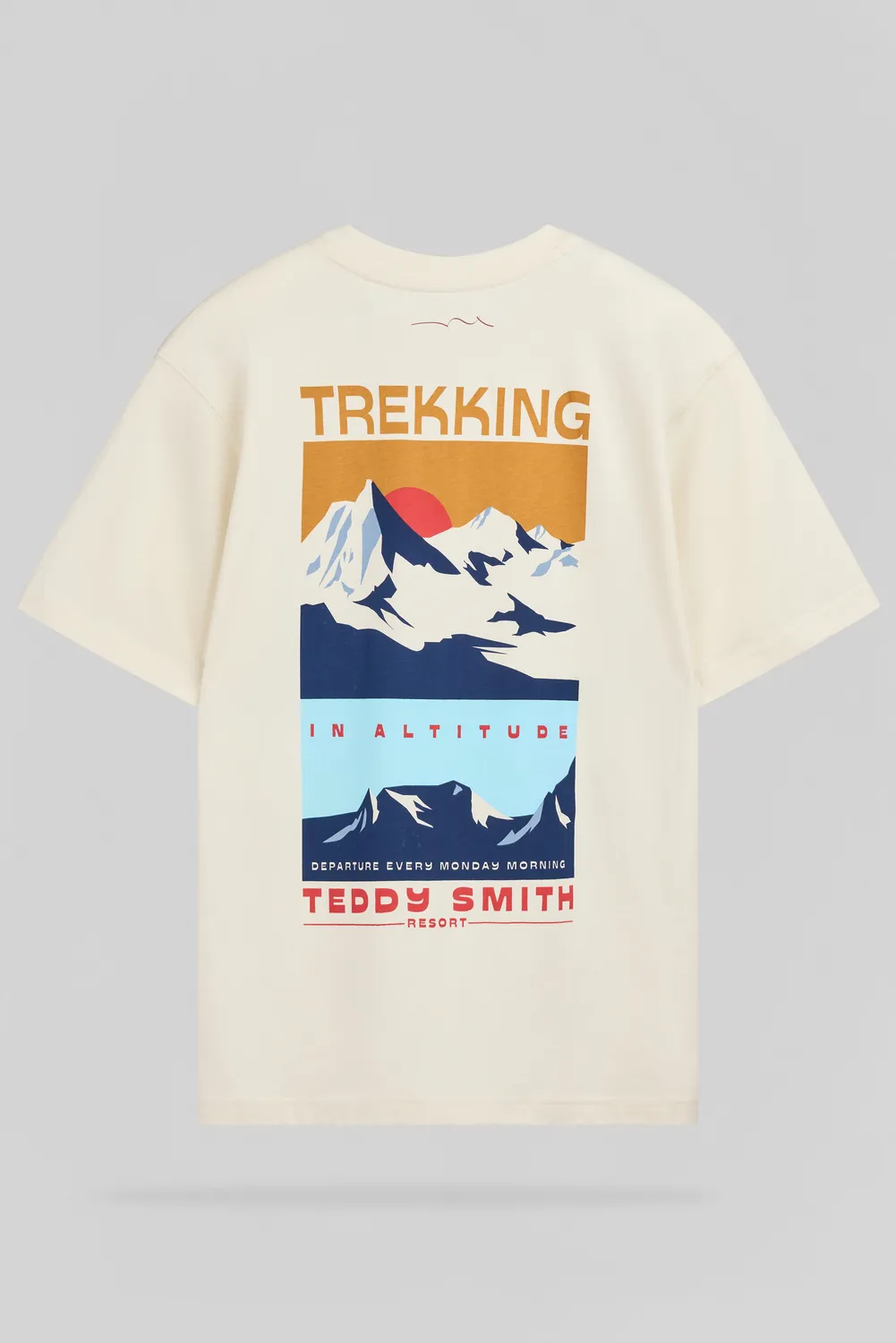 Teddy Smith T-Mountain MC Cream t-shirt crema loose fit