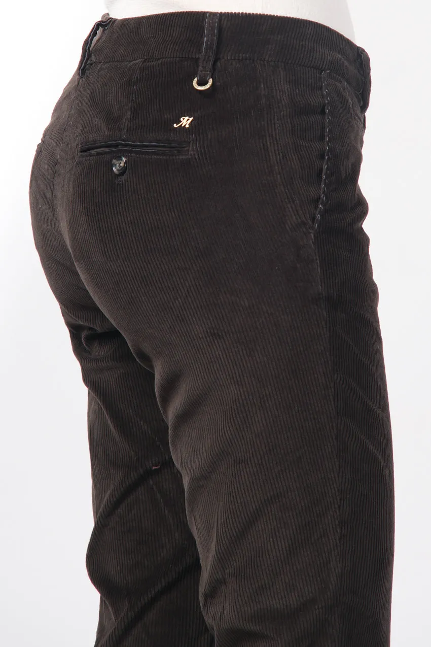 Mason's New York Slim chino velluto marrone slim donna
