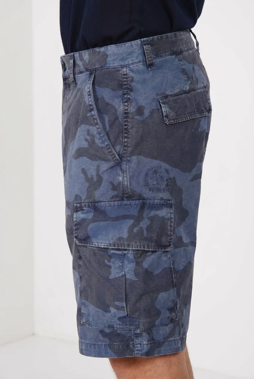 Mason's Chile M74 bermuda cargo uomo relaxed blu indaco