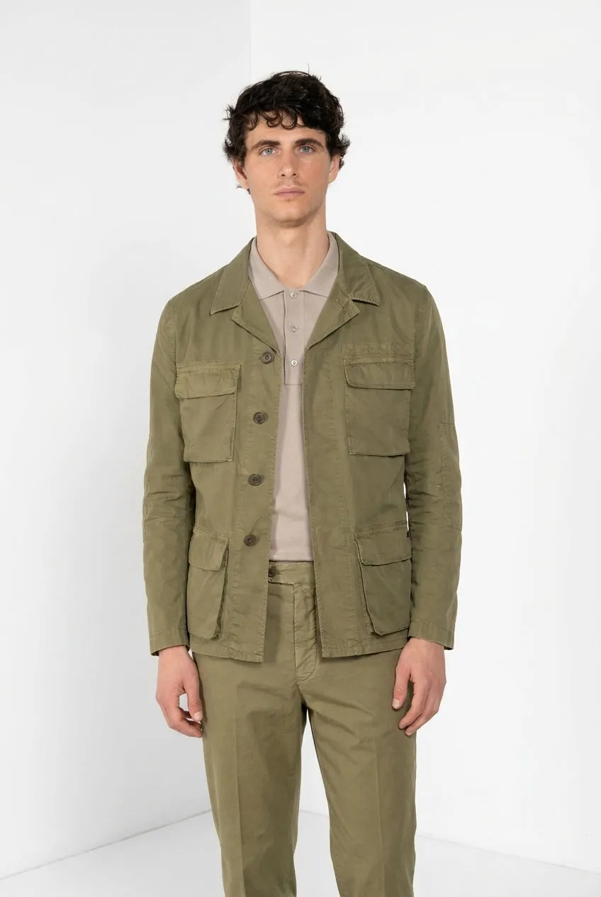 Mason's Flyshirt Delamere overshirt rosmarino stretch