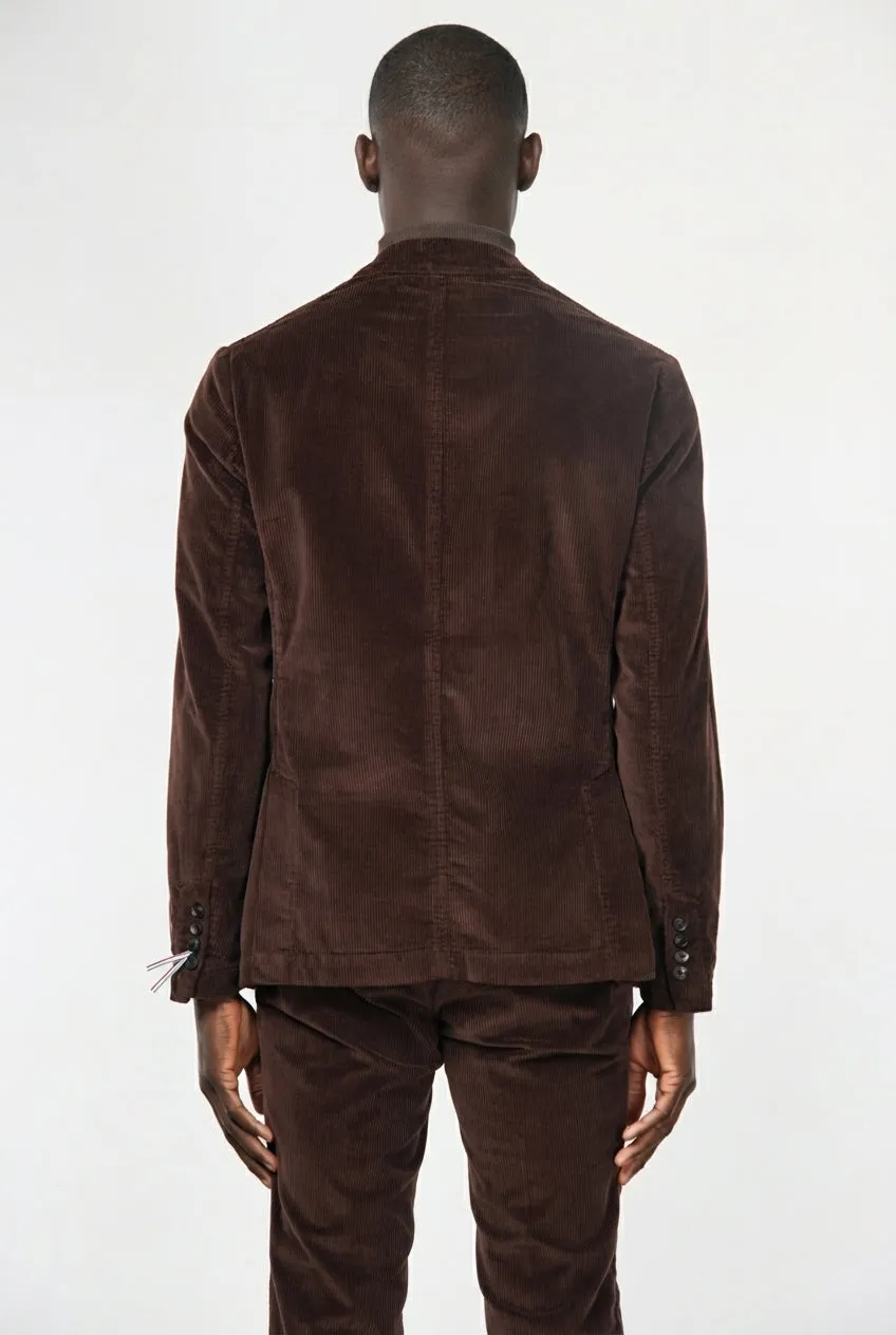 Mason's Tiziano blazer uomo vinaccia velluto