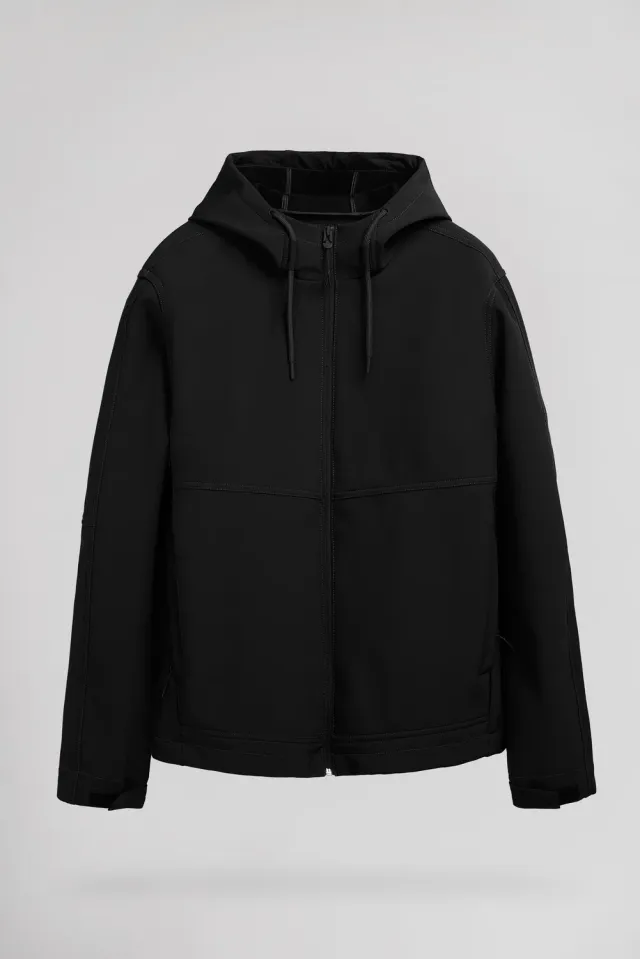 Teddy Smith B-Renzo Giacca Softshell Uomo Nera Cappuccio