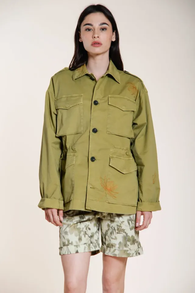 Mason's Florence New giubbotto donna twill verde acido fiori