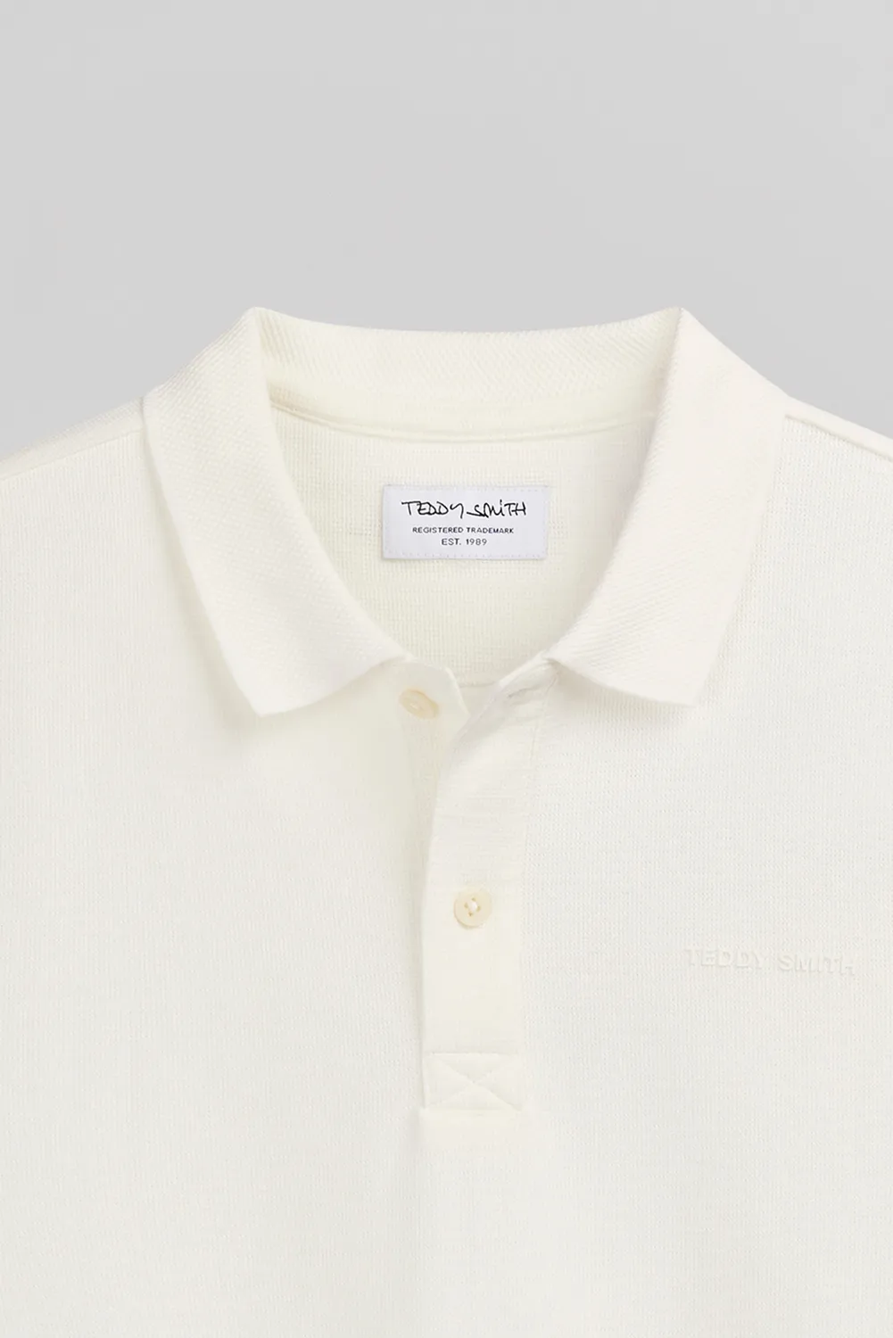 Teddy Smith P-Joel MC Polo Uomo Middle White Jersey Pesante