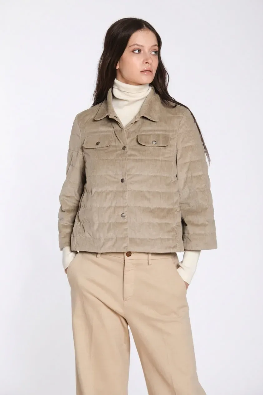 Mason's Amy Giubbotto Donna Beige in Velluto 500 Righe