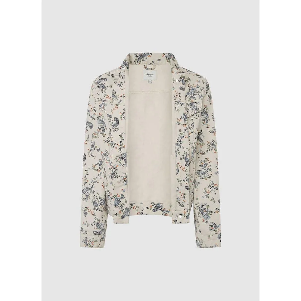 Pepe Jeans Giacca Jeans Donna XXS Motivo Floreale