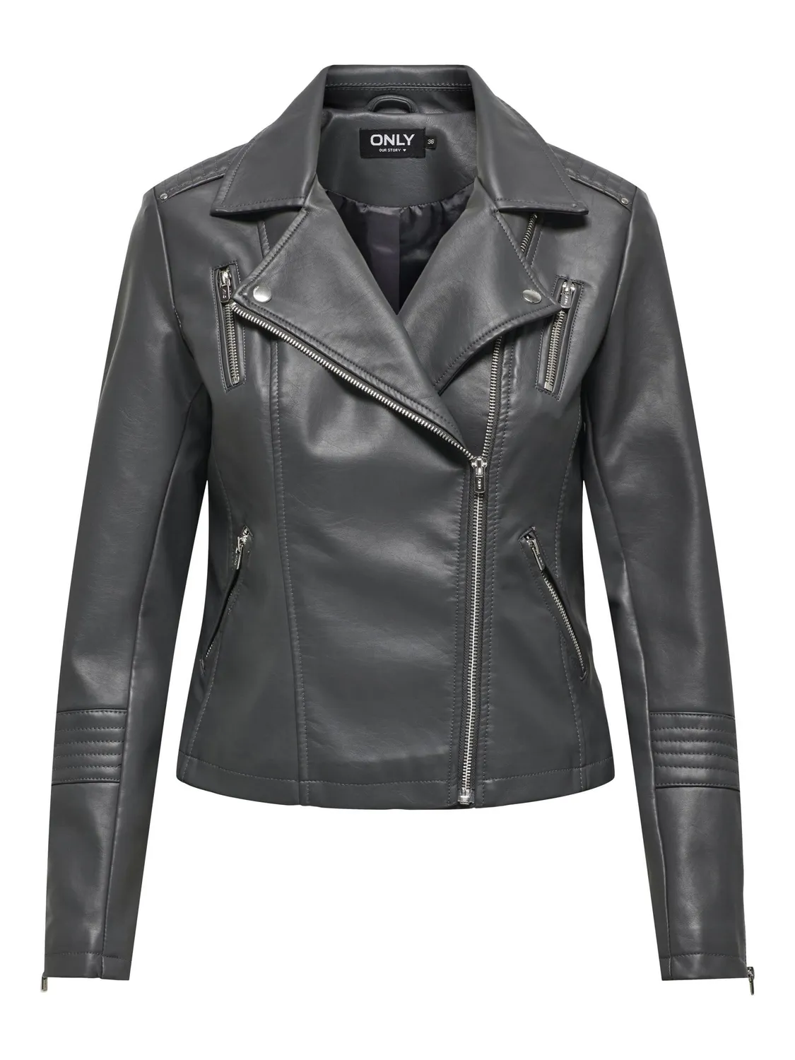 ONLY ONLGEMMA Giacca Ecopelle Donna Nero 36