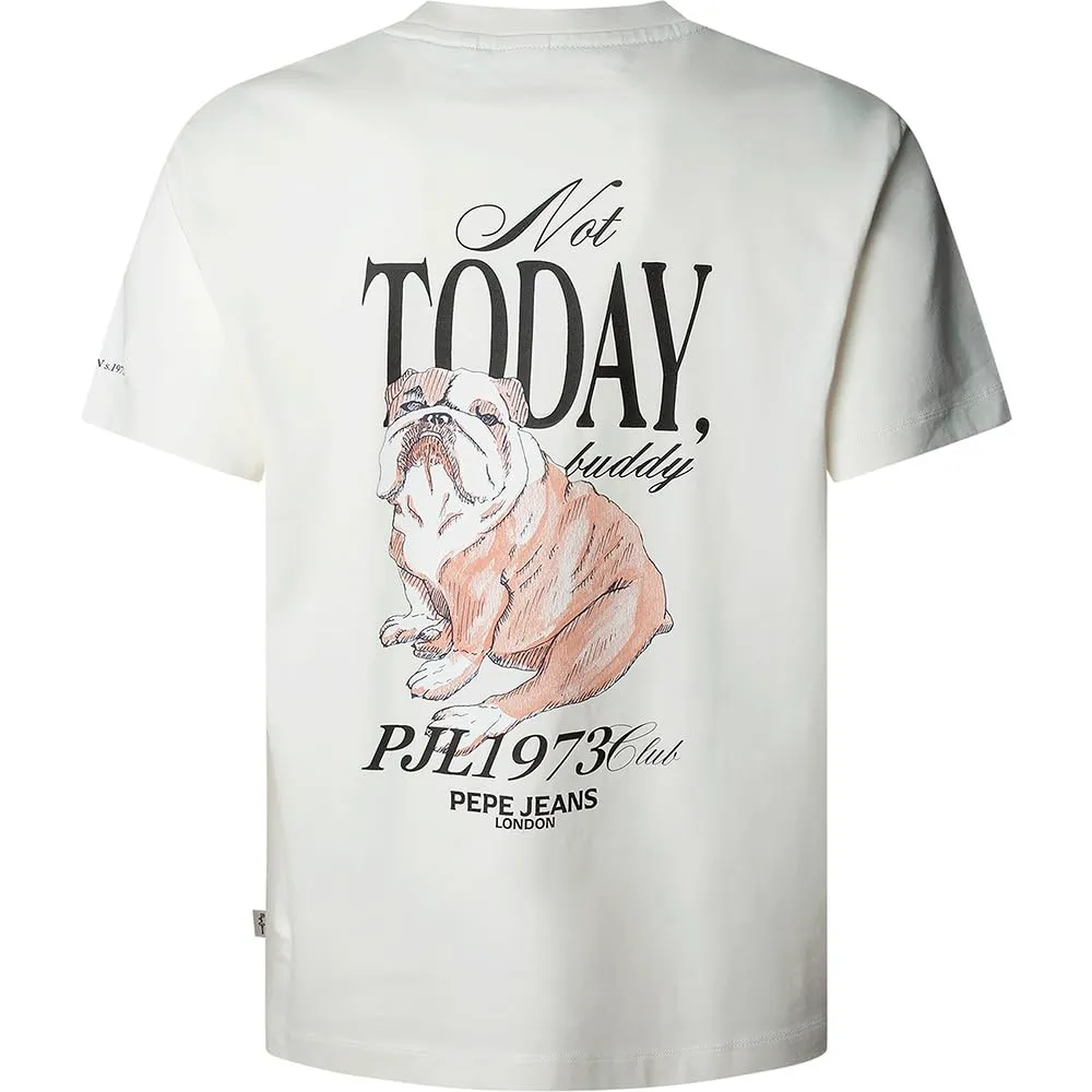 Pepe Jeans Terry Tee T-Shirt Uomo M Bianca Cotone