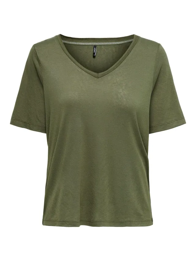 Only Onlelise t-shirt donna scollo V XL jersey