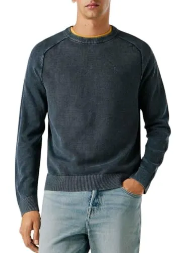 Pepe Jeans Fleet maglione girocollo L blu lavaggio acido