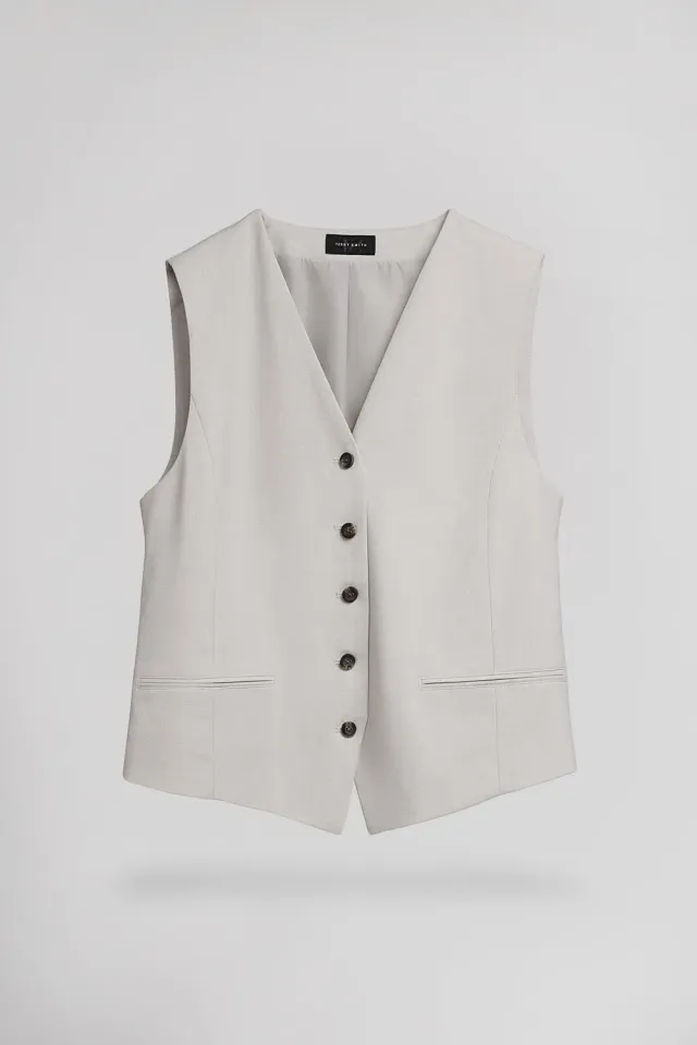 Teddy Smith G-Wild gilet tailleur bianco melange donna