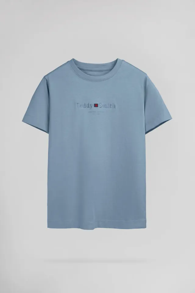 Teddy Smith T-Jim MC JR T-shirt blu bambino