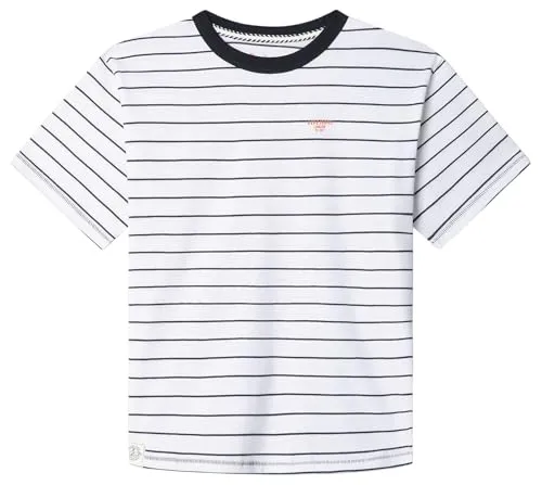 Pepe Jeans Greyson T-Shirt Bambino Bianca Righe
