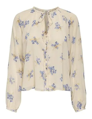 ONLY Onlfusina L/S Button Top Donna S manica lunga