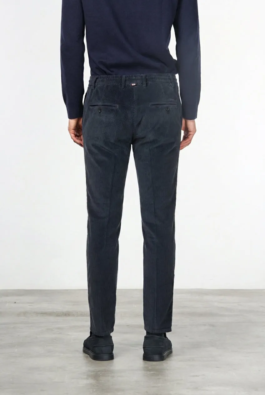 Mason's Milano Jogger chino uomo velluto blu notte extra slim