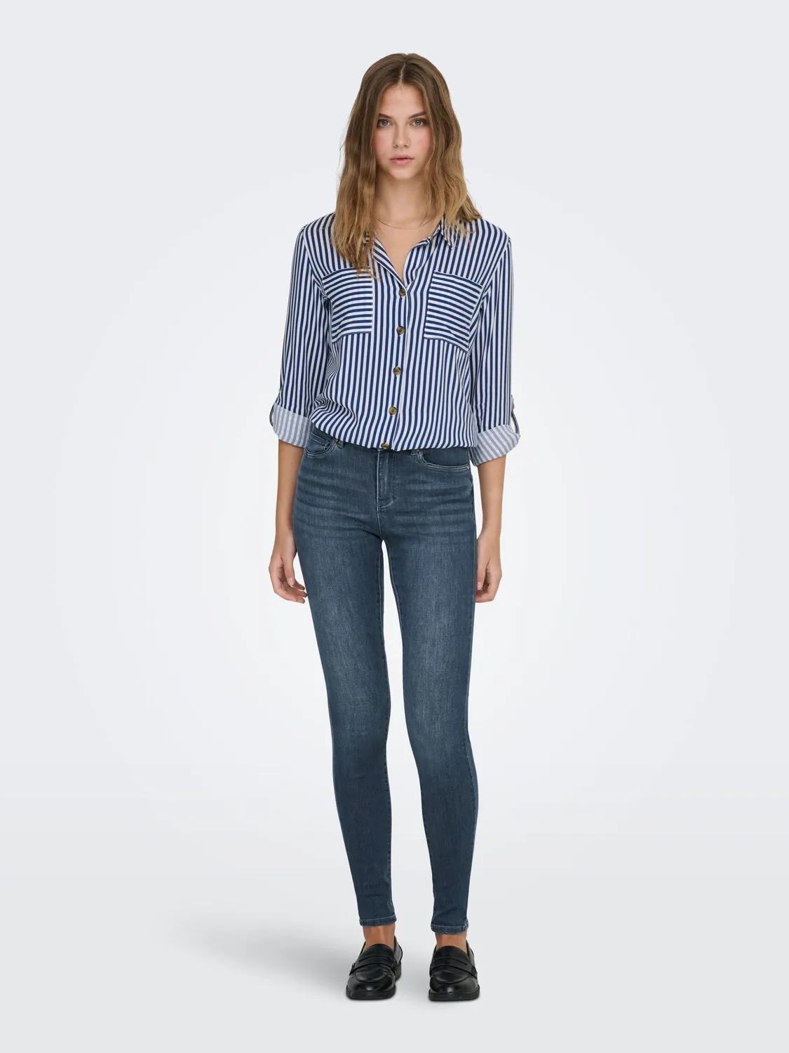 ONLY Bj777 pantaloni donna XL/32L blue black denim
