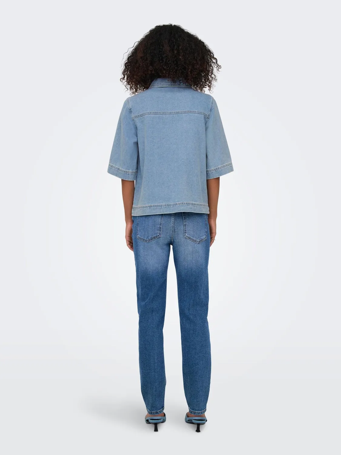 Only Onlbelle camicia denim donna blu denim scuro