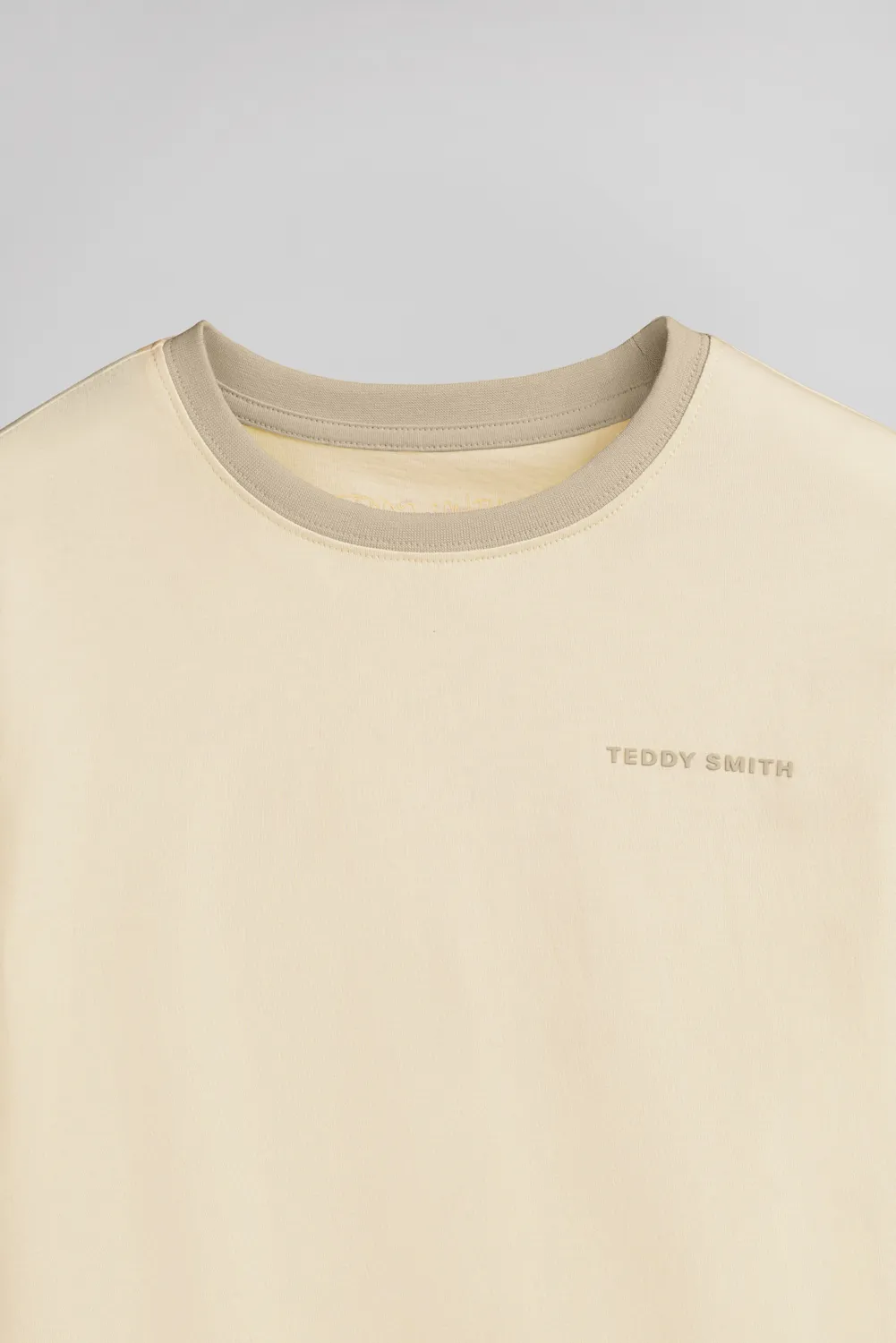 Teddy Smith The Tee 2 R MC JR Naturel T-Shirt Bambino Cotone