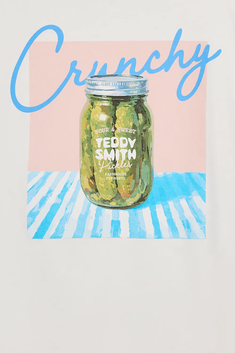 Teddy Smith T-Pickles MC T-shirt Uomo Cotone Bianco Grafica Blu