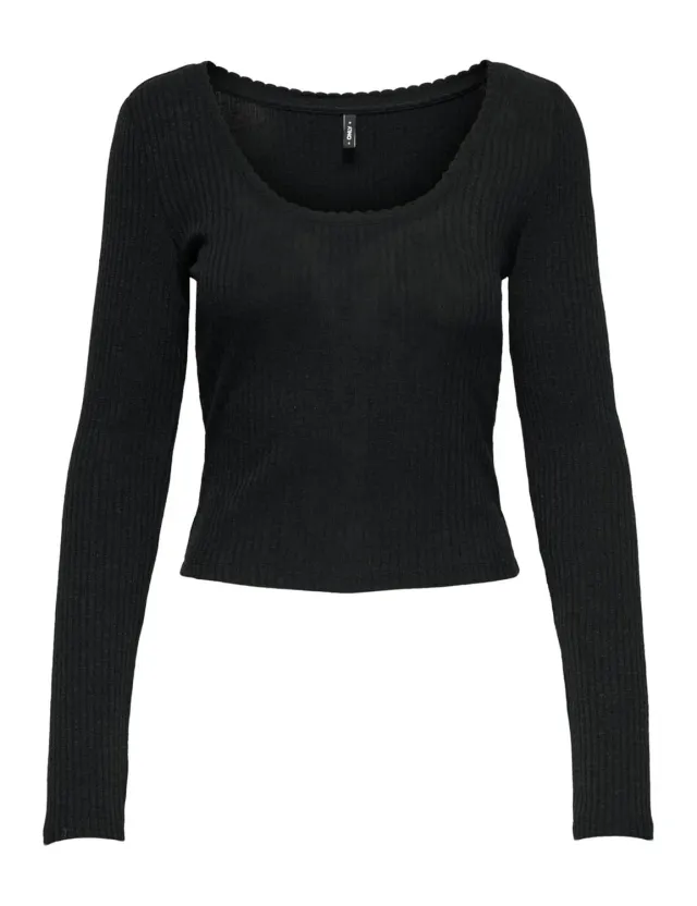 ONLY Onlnelle Life Top Maniche Lunghe XL Nero jersey