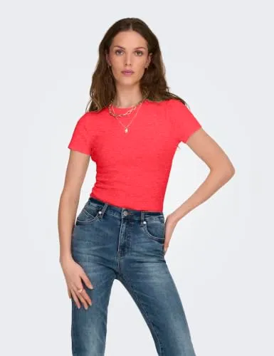 Only Onleasy Top t-shirt donna 2 pack corallo