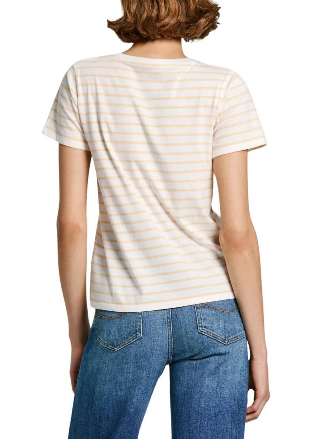 Pepe Jeans Elba t-shirt donna S righe logo davanti