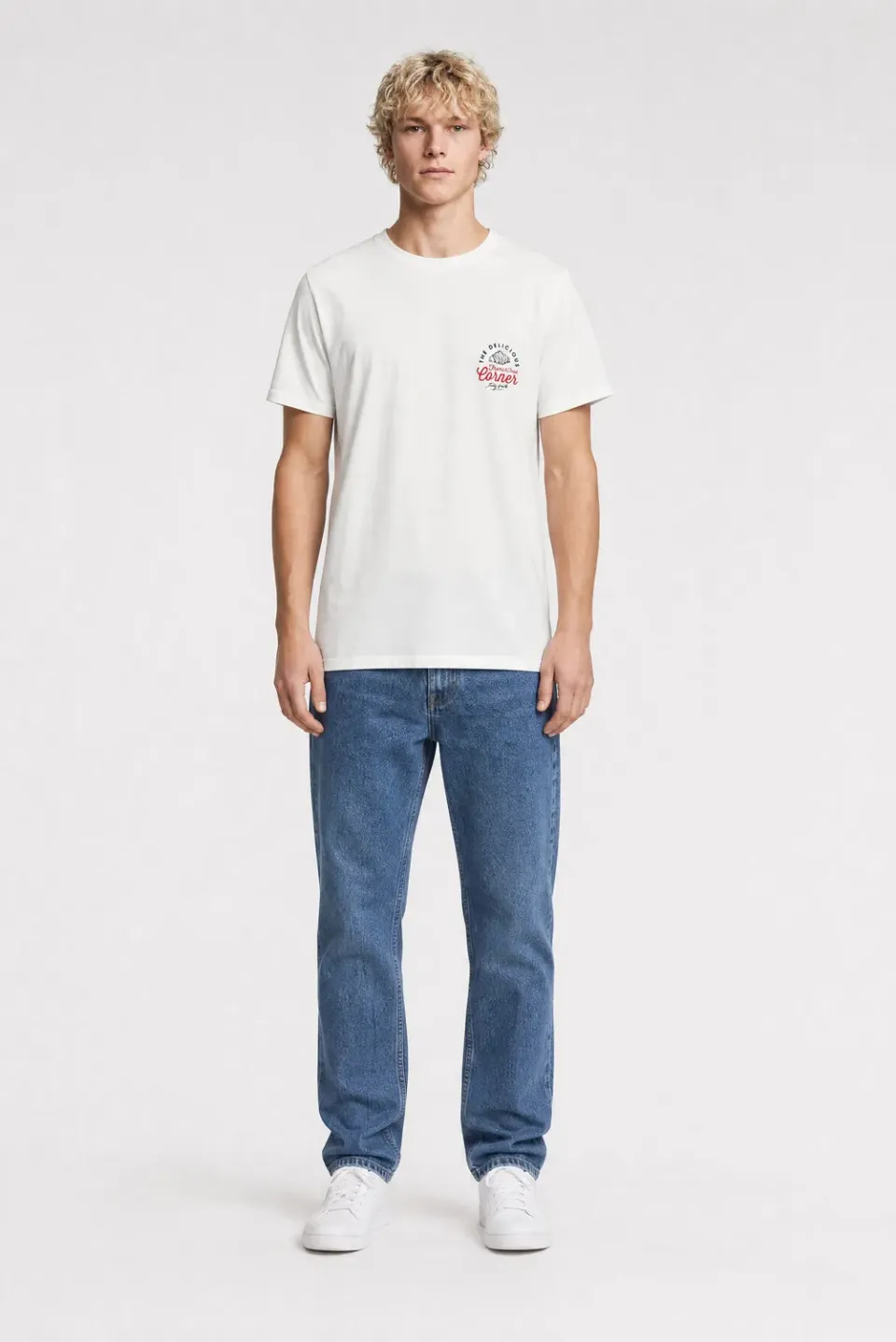 Teddy Smith T-Corner MC T-shirt cotone middle white
