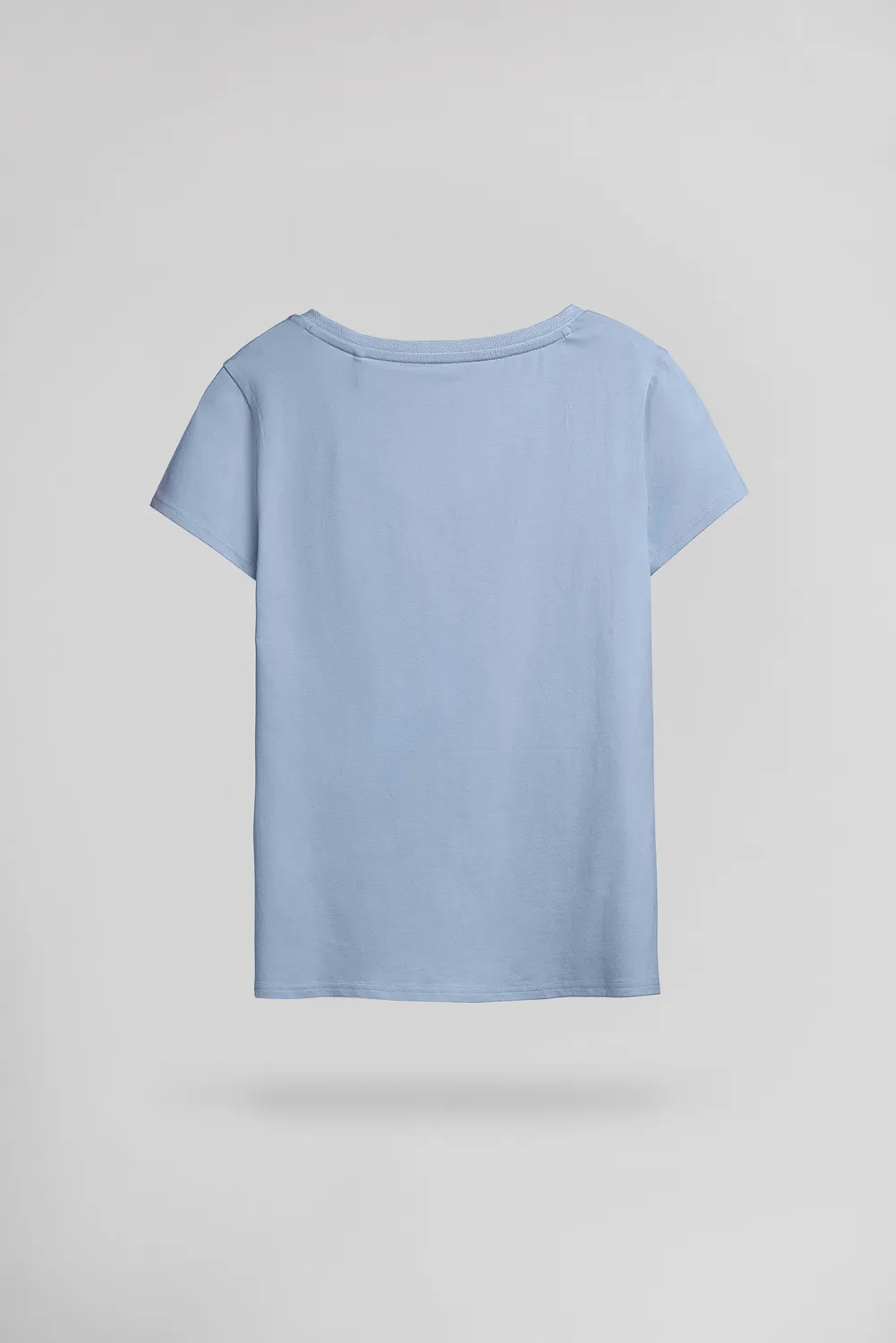 Teddy Smith T-Mia t-shirt donna blu nuvoloso scollo a V jersey