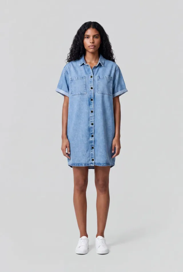 Teddy Smith R-Blossom Abito Donna Denim Indigo Chiaro