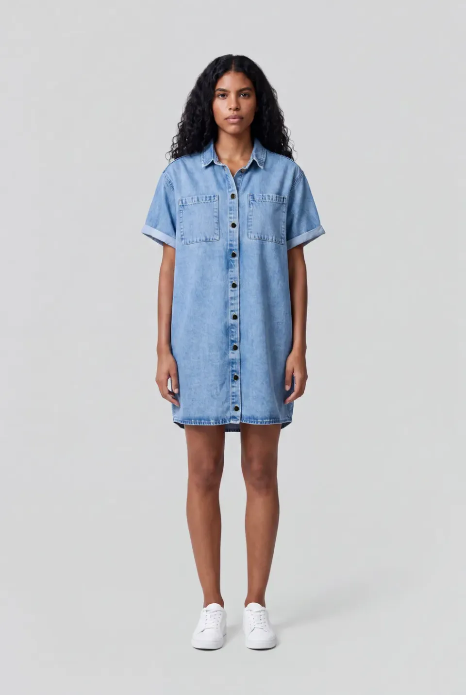 Teddy Smith R-Blossom Abito Donna Denim Indigo Chiaro