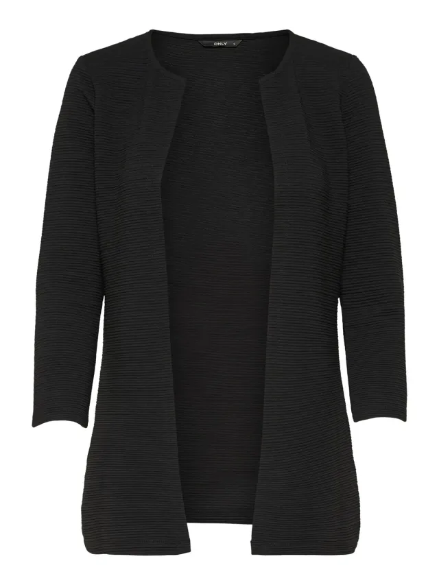 Only Cardigan Long Loose cardigan donna nero lungo