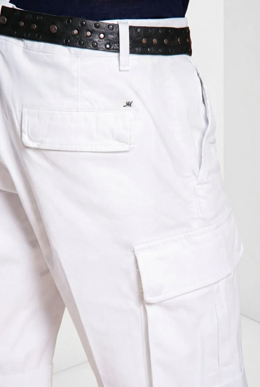 Mason's Chile Bermuda Cargo Uomo Bianco Slim Fit